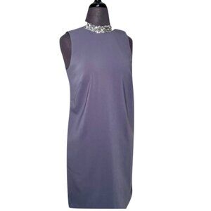 Ann Taylor Dress- Sleeveless , Jeweled  Neck Dress Size 2